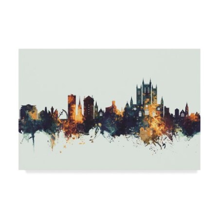 Michael Tompsett 'Lincoln England Skyline Iv' Canvas Art,30x47